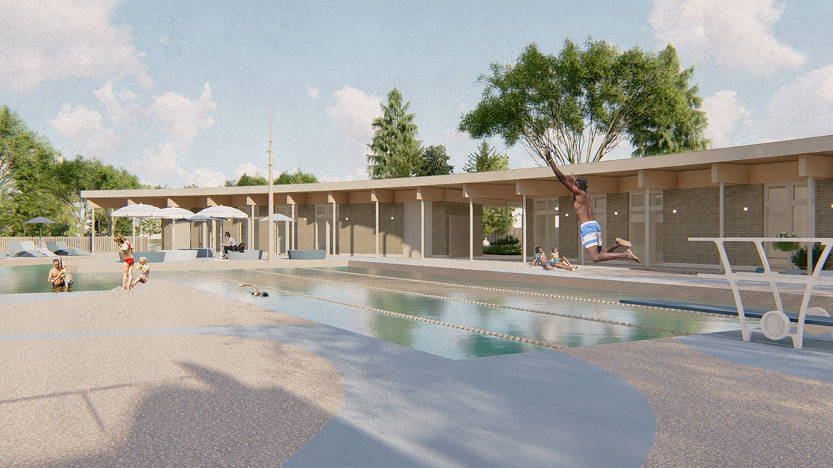 Photo du projet  Piscine et pavillon des baigneurs du Parc Couvrette